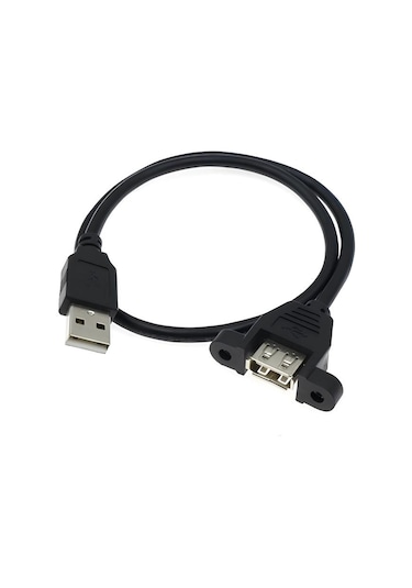 Speeduf Erkek Dişi Panel Tipi Kablosu Siyah Usb 2.0 Tip A 2m