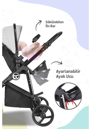Bc 305 - Zeta Travel Sistem Bebek Arabası Kahverengi