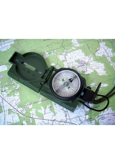 Lensatic Compass Metal Kasa Askeri Pusula