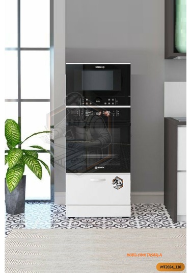 Tamamı Mdf Çok Amaçlı Tek Kapaklı Ankastre Ve Mini Fırın Dolabı