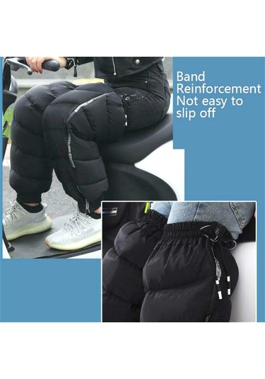 Sones Elektrikli Bisiklet Kış Motosiklet Ön Cam Su Geçirmez Sıcak Bacak Örtüsü Kadife Yastıklı Diz Pedleri 60 CM Siyah