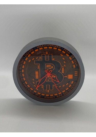 Bitcoin Temalı, Siyah Kasa, Şık Duvar Saati Siyah