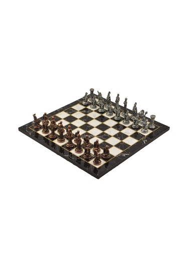 Gifthome Metal Satranç Takımı-seti orta Truva ve sparta antik Taş