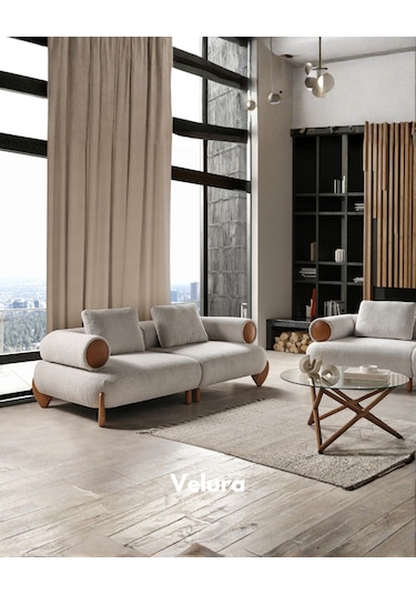 Soho 3+3+1+1 Koltuk Takımı & Oturma Grubu Ekru