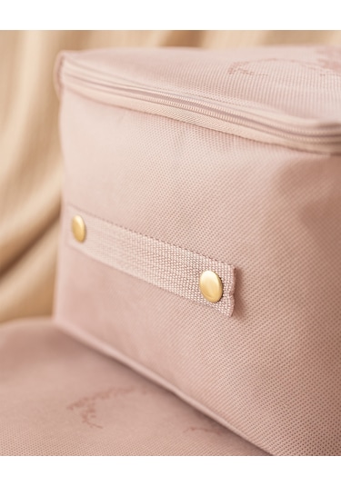 Çiçek Desen Baskılı 2'li Hurç - Pudra 8684427147641 Pudra