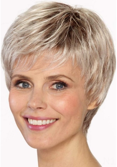 Hangfox Kadınlar İçin Çok Amaçlı Saç Stilinde Yumuşak, Dayanıklı Ve Renk Değiştirilebilir Avrupa Modası Kısa Saç Peruk