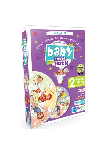 Blue Focus Meslekler Baby Round Puzzle