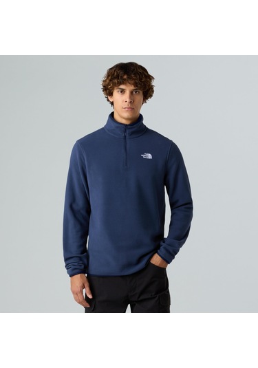 The North Face M Glacier Fleece 1/4 Zip Jacket Erkek Polar-30536 Lacivert