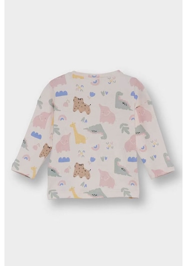 Defacto 2'li Dinozor Baskılı Salopet Tulum Ekru Kız Bebek Alt-üst Takım F2188a5/er233 Ekru Defacto 2'li Dinozor Baskılı Salopet Tulum Ekru Kız Bebek Alt-üst Takım F2188a5/er233 Ekru