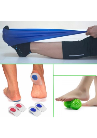 Ht Sağlık Topuk Dikeni Jel Epin Topukluk Masaj Topu Germe Bandı Seti