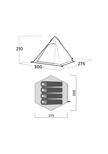 Easy Camp Otra Tipi 4 Kişilik 8m² Tipi Çadır Multi Çok Renkli