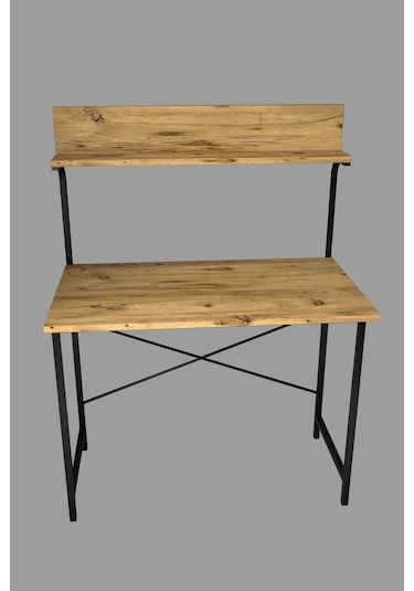 Parla Üstten Raflı Dekoratif Çalışma Masası 50x90 Cm Atlantik Çam
