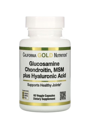 California Gold Nutrition, Glucosamine Chondroitin, Msm Plus Hyaluronic Acid, 60 Veggie Kapsül