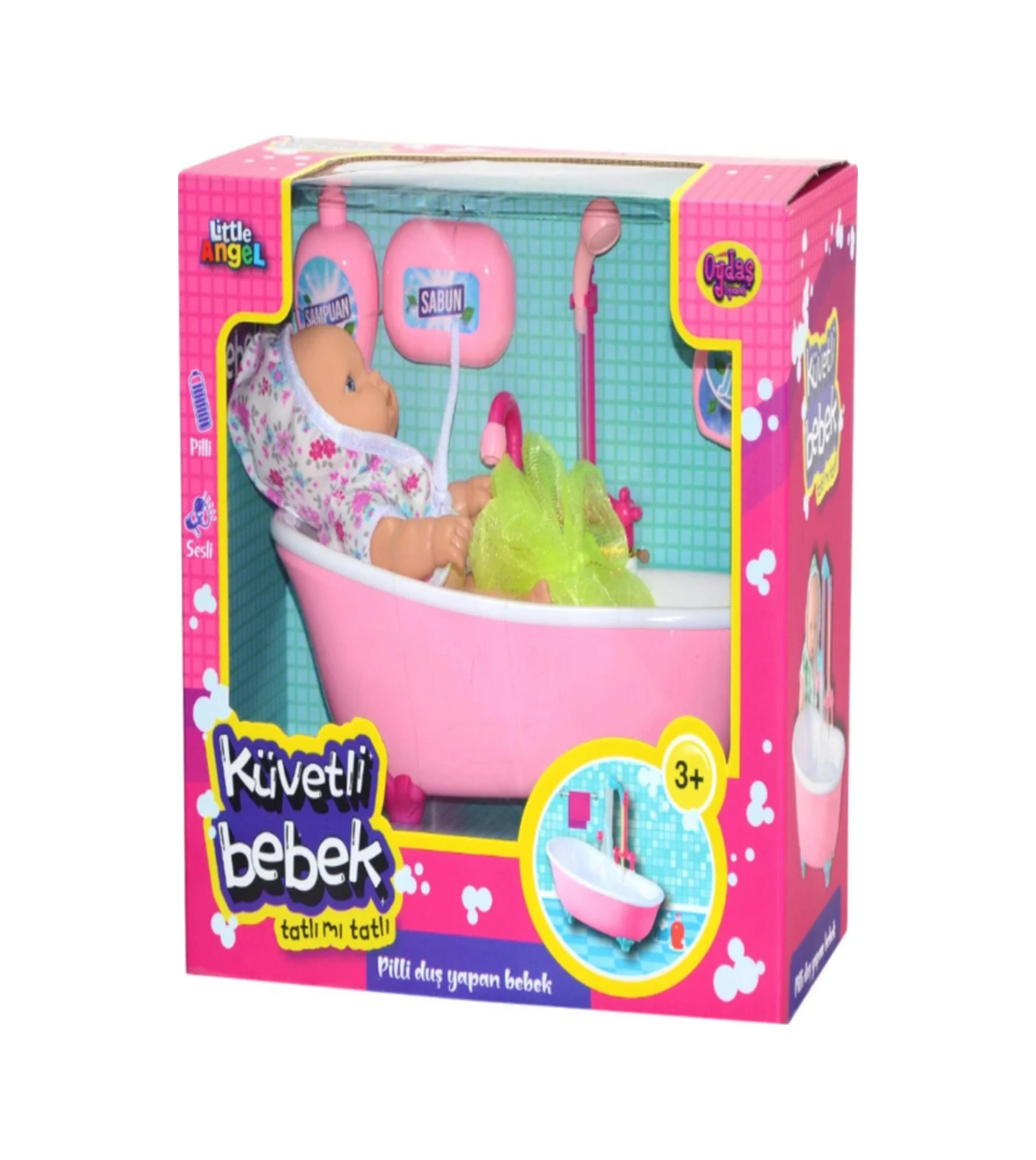 Toys 2605 Sesli Ve Pilli Küvette Duş Yapan Bebek