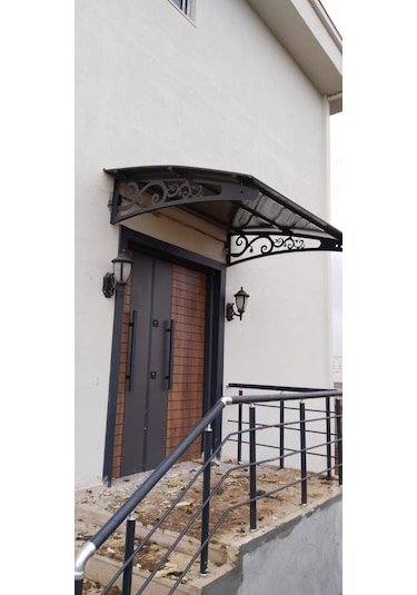 Metal Taşıyıcılı Kapı Üstü Pratik Sundurma 140x120 Md2