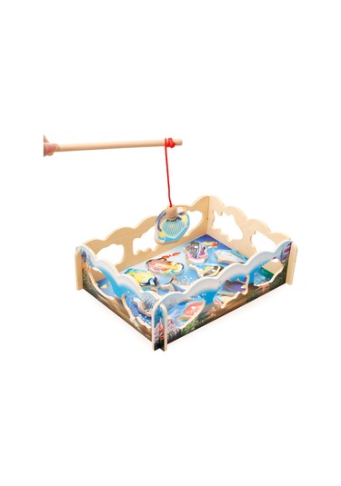 Ahşap Manyetik Balık Tutma Oyunu - Mıknatıslı Balık Tutma Oyunu