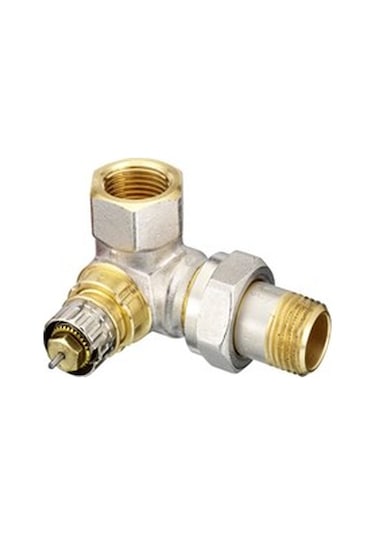 Reglajlı Ön Ayarlı Sağ Dik Köşe Termostatik Vana Gövde 013G0233