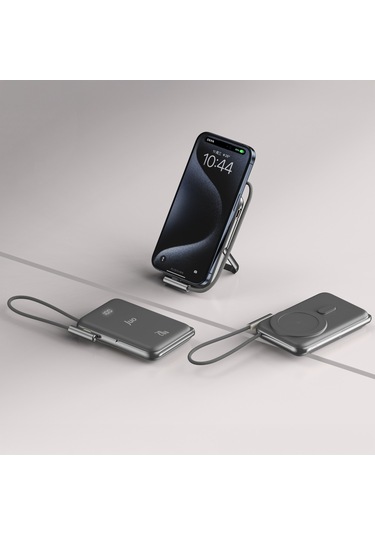 Juo MT03280 10000 mAh Standlı 20 W Type-C Magsafe Powerbank Siyah