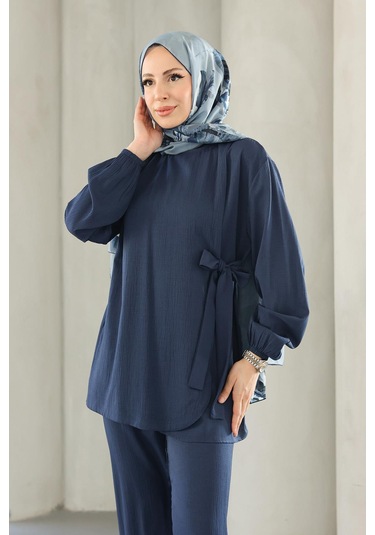 Bağlama Detaylı Takım Lacivert Lacivert