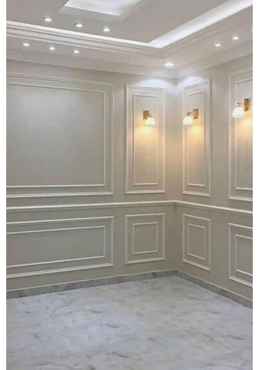 Diecor Dekoratif Boyanabilir 25 Adet 6 Cm Eğimli Polistren Duvar Bordürü Model:xa312