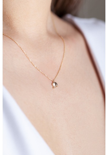 14 Ayar Altın Fil Kolye 42 Cm