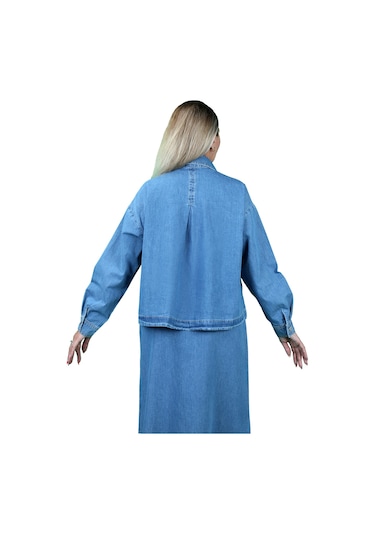 Balins Oversize Gömlek Mavi Mavi