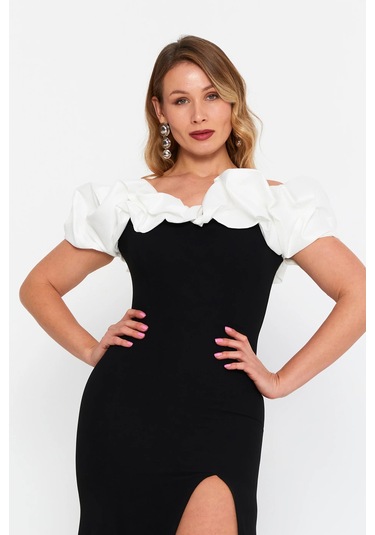 Şeref Vural Kadın Büyük Beden Derin Yırtmaçlı Balık Form Maxi Abiye Elbise 8319 Siyah-beyaz Siyah-beyaz Şeref Vural Kadın Büyük Beden Derin Yırtmaçlı Balık Form Maxi Abiye Elbise 8319 Siyah-beyaz Siyah-beyaz