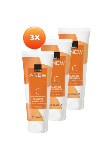 Avon Anew Radiance Maximising Mikro Dermabrazyon C Vitamin Arındırıcı Scrub 3 x 75 ML