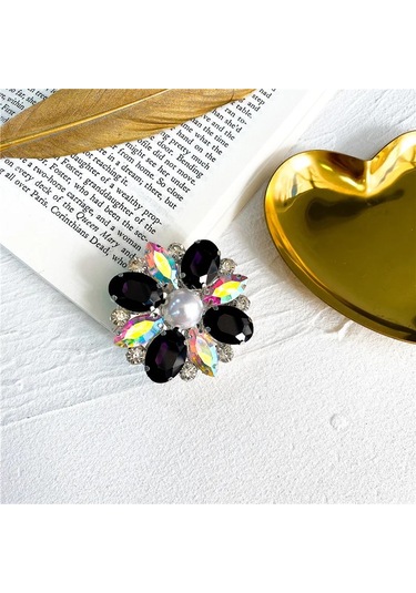 Goldenqian Lüks Elmas Inci Telefon Zil Tutucu Popüler Cep Telefonu Parmak Yüzük Katlanır Tutucu İphone Samsung Kavrama Montaj Braketi 16 16