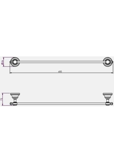 Serel Banyo Luna Uzun Havluluk 60Cm 140110006 E.C.A Krom