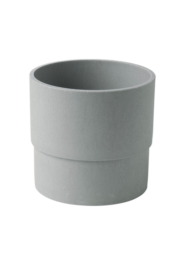 Plastik Saksı, Gri, 12 Cm Büyük Boy ( 12,5 X 8 Cm