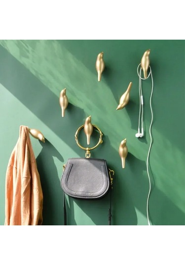 Dianziye Altın Doğu Stili Duvar Takıklı Tek Kanca, Banyo/havuz İçin 8 Kg Yük Taşıma, Abs Plastik Ve Yapay Taş Gövde