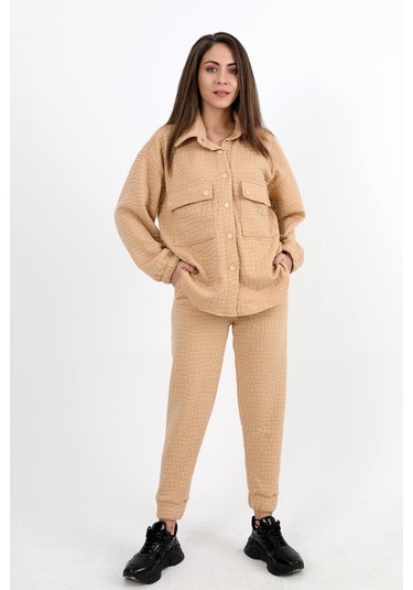 Jakarlı Kapitone İkili Takım - Vizon-vizon Vizon