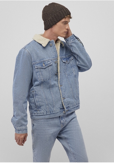 Mavi - Zander Classic Denim Suni Kürklü Açık Mavi Jean Ceket 0111214-88554 Mavi