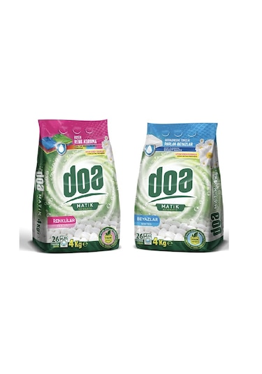 Doa Matik Toz Deterjan Beyazlar Ve Renkliler 2 X 4 Kg