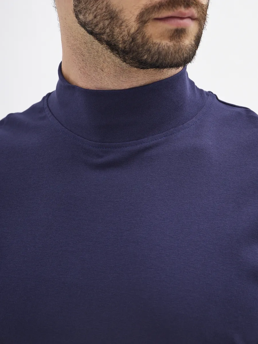 Adıl Collectıon Klasik Yaka Hasarlı Kazak 468806580 Koyu Mavi Grafit