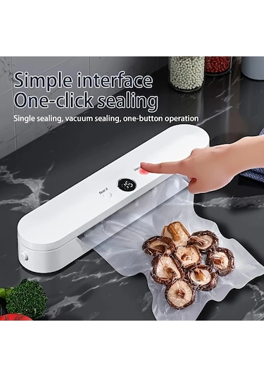 Honeybeeshop 1 Adet Siyah Senbowe Vakum Makinesi 220 240v Avrupa Fişi Tek Tıkla Çalışır Gıda Saklama Islak Kuru Sızdırmaz 10 Torba