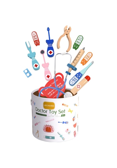 Hallow Çocuklar Gerçekçi Diş Hekimi Doktor Seti Stetoskop Çok Renkli