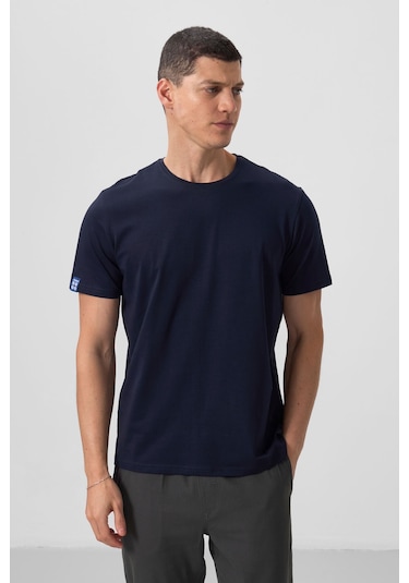 Tommylife Standart Fit Basic O Yaka 2li Paket Siyah-lacivert Erkek T-shirt - 87911 Siyah-Lacivert