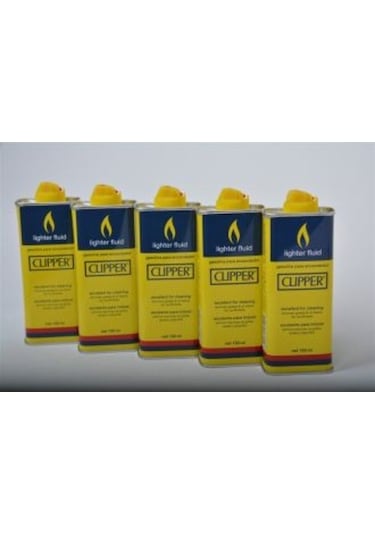 Clipper Benzin Çakmak Benzini 133 Ml x 5 Adet + 20 Li Zippo Taşı