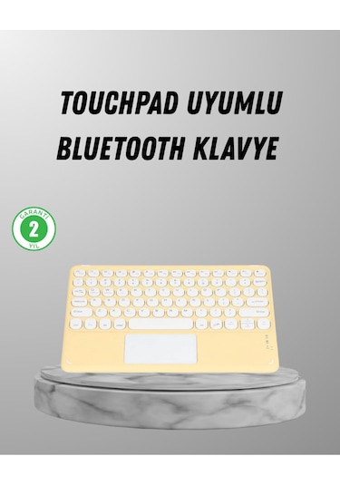 Bluetooth Klavye Kablosuz, Sessiz Tuşlu, Android İos Windows Uyumlu, Kompakt Taşınabilir Tasarım
