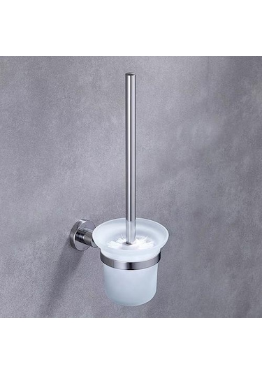 Krom Yuvarlak Duvara Monte Tuvalet Fırçası Ve Frostedtoilet Fırçası Tutucu Tuvalet Fırçası Tutucular Altın