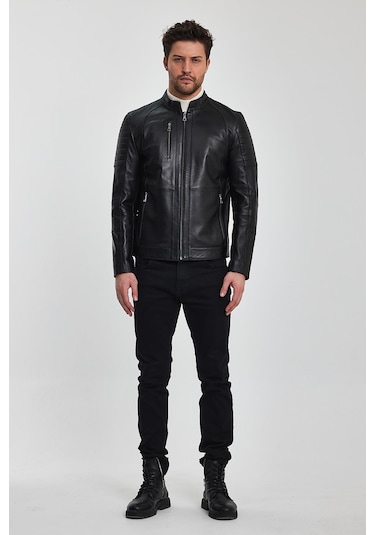 Frank Siyah Deri Mont 001