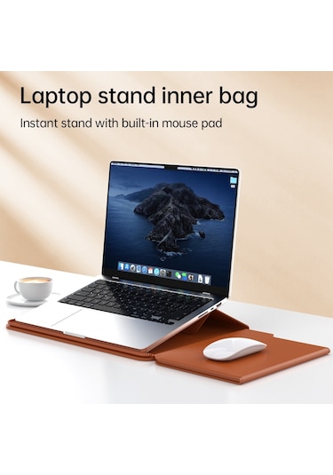 Sones Çok İşlevli Dizüstü Bilgisayar Pu Manyetik Standlı Bölünmüş Liner Çanta, Mouse Pad Fonksiyonu, Boyut: 13-14 İnç Diğer