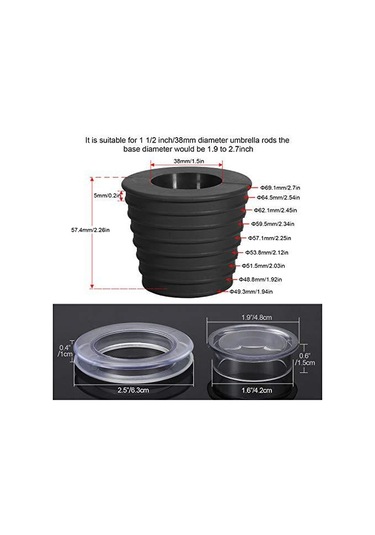 Dış Mekan Masasında Delik Açmak İçin 2 Adet Şemsiye Konik Taban Braketi Diğer