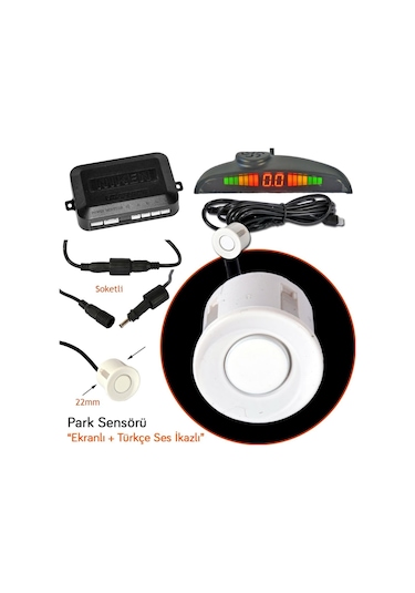 Niken Park Sensörü Led Ekranlı Türkçe İkazlı Beyaz