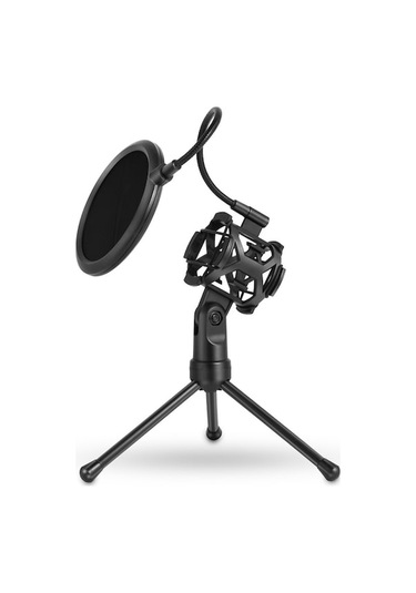 Profesyonel Mikrofon Tripodu Ve Pop Filtre Seti - Kayıt, Yayın, Şarkı Söyleme İçin