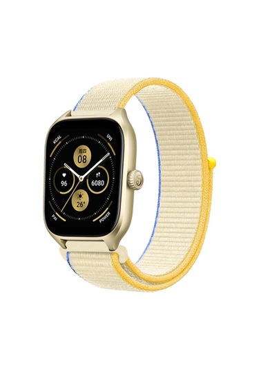 Watch 22mm Hasırlı Cırtcırtlı Kordon - Beyaz Diğer