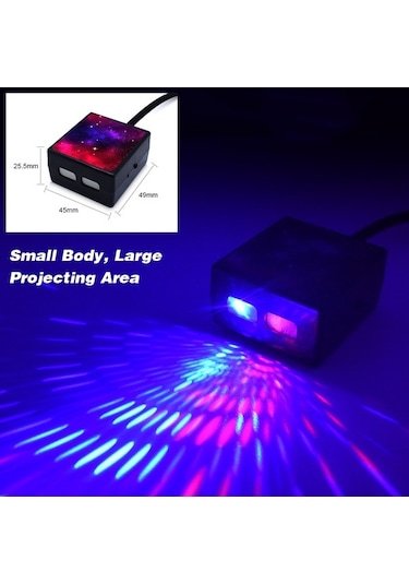 Moly Yunboo C208 Usb Güneş Sistemi Işığı - 3 Modlu Otomatik Döner Esnek Boyunlu, Ot & Ev İçin Romantik Ambiyans Oluşturucu Kırmızı-mavi Siyah Siyah