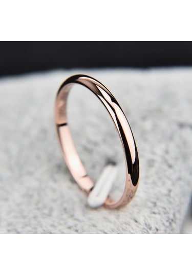 Fastbuy Kadın Paslanmaz Çelik Titanyum Yüzük, Boy: 8, Gümüş Renk, Styilli Takı Gümüş